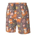 thumbnail image 4 of Susaid Cute Little Fox Print Men's Swim Trunks Hawaiian Bathing Mesh Lining Suit Swimsuits Beach Shorts with Pockets-Large, 4 of 6