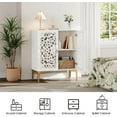 thumbnail image 4 of Joinice Accent Cabinet Set of 2, Storage Cabinet with 2 Doors & Adjustable Shelf for Bedroom,Entryway,Living Room,White, 4 of 7