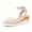 White, variant on Womens Closed Toe Sandals 2026 Platform Wedge Slingback Slip on Adjustable Ankle Strap Walking Shoes Comfortable Vacation Casual Heels White Size 7