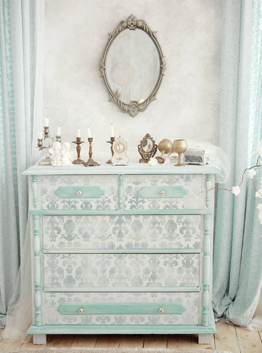 Watercolor Bloom Prima Redesign Furniture Transfer