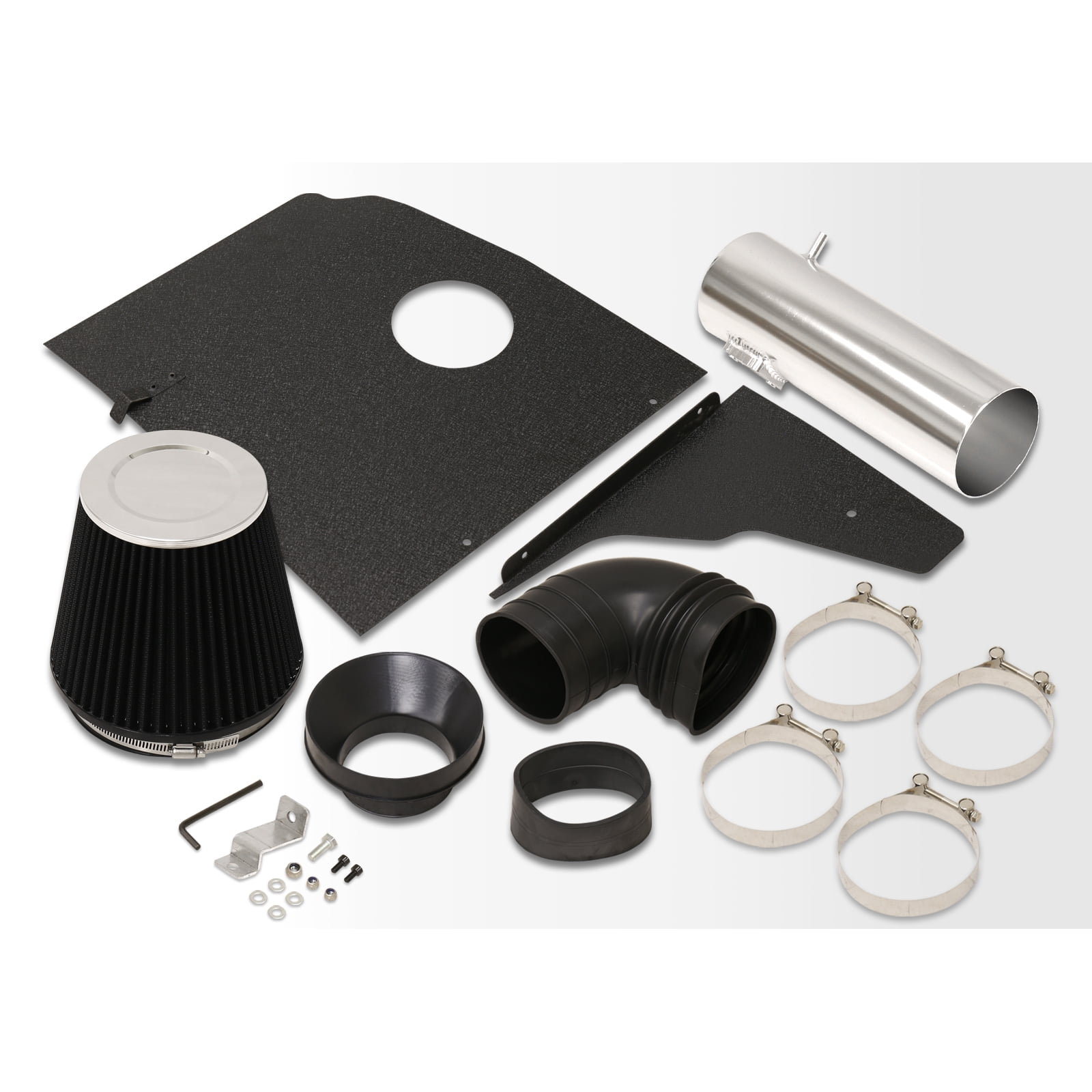 AJP Distributors Cold Air Intake System Polish Aluminum Pipe Heat Shield Filter Compatible/Replacement For Chevrolet Chevy Camaro SS 6.2L V8 LS3 L99 LSA 2010 2011 2012 2013 2014 2015 10 11 12 13 14 15