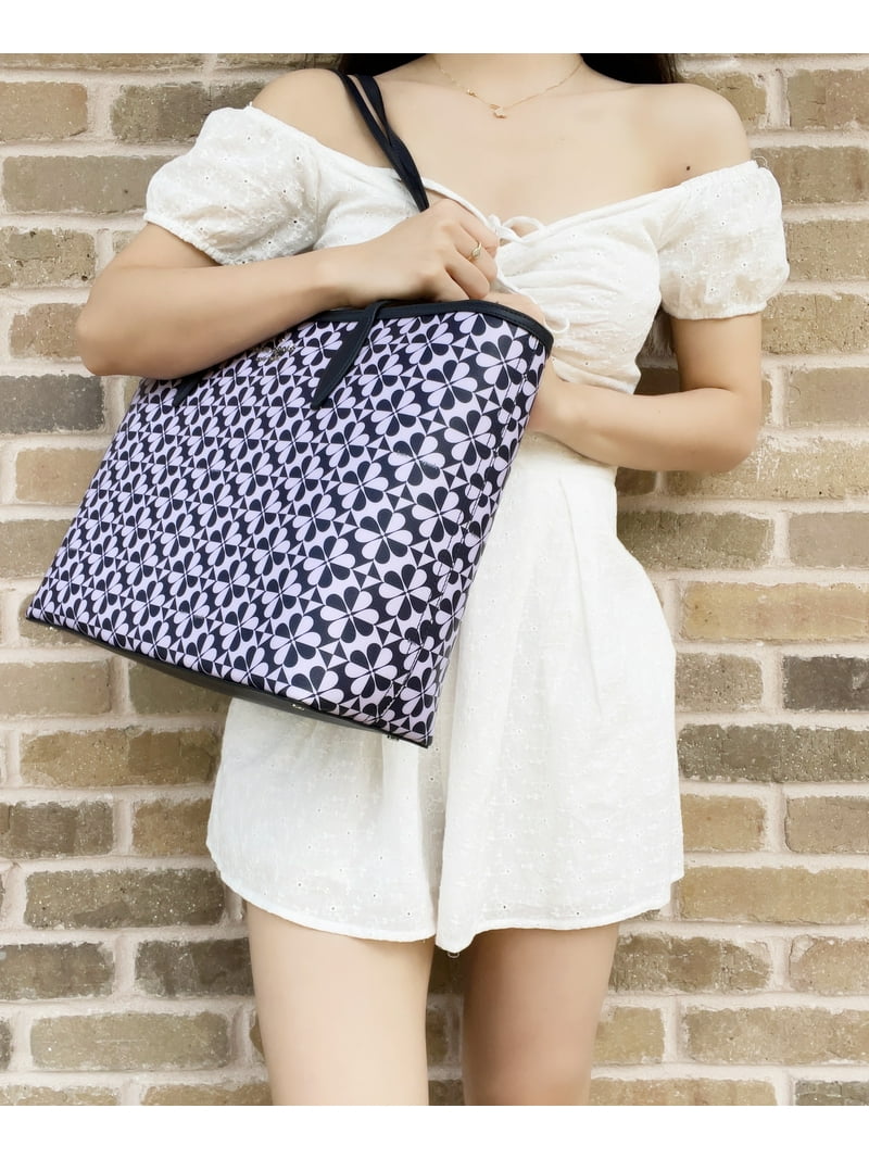 Kate Spade Blue and White Clover Pattern Bag Amazon.com: kate spade new york Unisex Bleecker Daisy Dot  main image 2