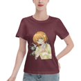 thumbnail image 1 of Women's Basic Short Sleeve T-Shirt Cardinal Girl Sakura, 1 of 6