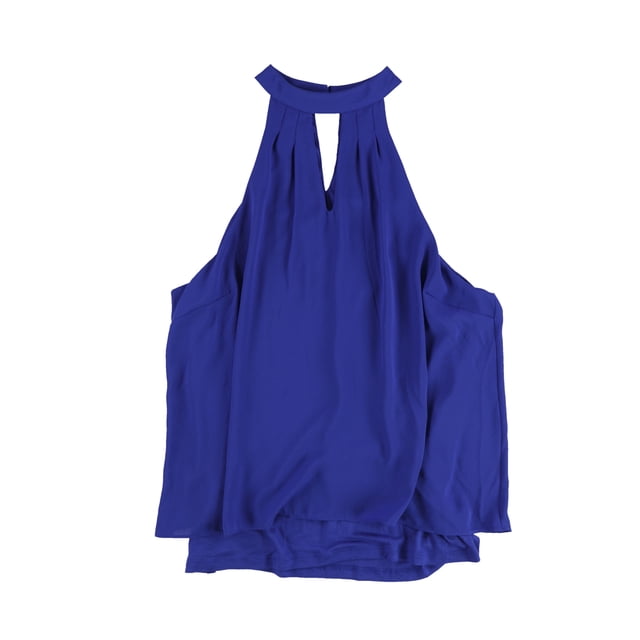 Blusa con hombros descubiertos y abertura para mujer bar III azul XX-Large