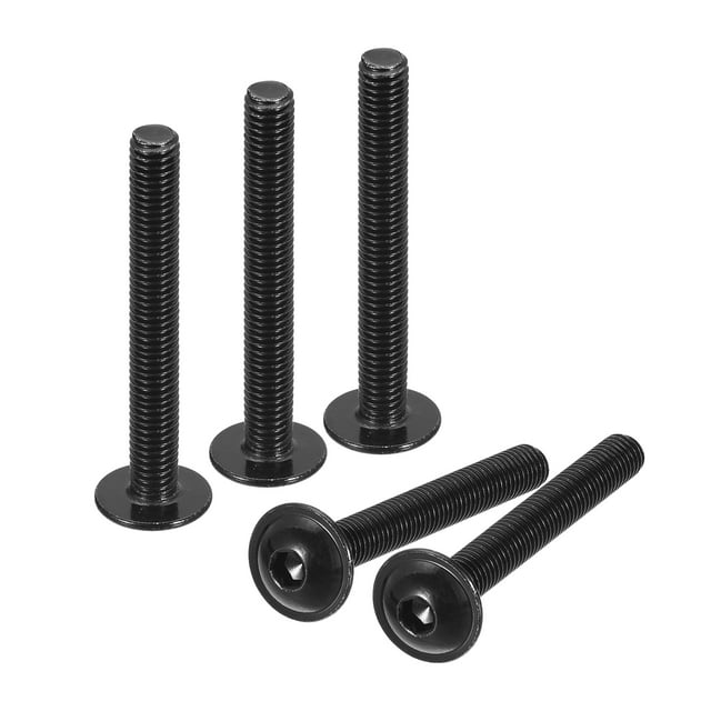 Unique Bargains Flanged Button Head Socket Cap Screws, 25 Pack M5x40mm 304 Stainless Steel Bolts