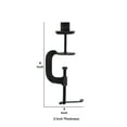 thumbnail image 4 of Antique Style Metal Taper Holder with Mountable Bottom Screw, Black- Saltoro Sherpi, 4 of 5