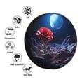 thumbnail image 4 of Sikiie Artistic Moon Rose PVC Leather Spare Tire Wheel Cover Spare Tire Cover, for Car Truck SUV Camper Trailer Universal Fit(14-17in)-14 inch, 4 of 6