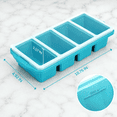 thumbnail image 6 of Silicone 1-Cup Freezer Tray with Lid, 4 Portions Steel Reinforced Soup and Food Storage Mold, Blue, 6 of 6