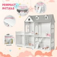 thumbnail image 6 of Infans Dollhouse Bookcase 2-Tier Wooden Multi-Purpose w/ Toy Space Gift for Kid’s Room, 6 of 7
