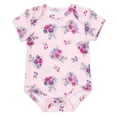 thumbnail image 5 of Baby Essentials Baby Girl 5 Piece Bodysuit Romper Set, Floral Baby Outfit Gift Set, (Newborn,I Stole Daddy's Heart Pink Floral), 5 of 6