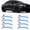 Blue, variant on 4 Counts/Set Car Stickers for Cars, Car Wheel Hub Decals for 4 Tires, 3D Thick Waterproof Universal Motorcycle Auto Exterior Accessories, Sport Lettering Set for SUV Sedan Truck Rim Decor