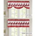 thumbnail image 2 of Christmas Reindeer Snowflake Window Curtain Living Room Kitchen Cabinet Tie-up Valance Curtain Rod Pocket Valance, 2 of 6