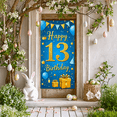 thumbnail image 4 of Blue Gold Themed Happy 13 Birthday Backdrop Banner Party Supplies Decors Balloons Stars Props for Photography Birthday Party Celebration Photo Booth Decorations, 4 of 6