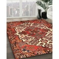 thumbnail image 3 of Ahgly Company Machine Washable Indoor Round Traditional Tomato Red Area Rugs, 3' Round, 3 of 7