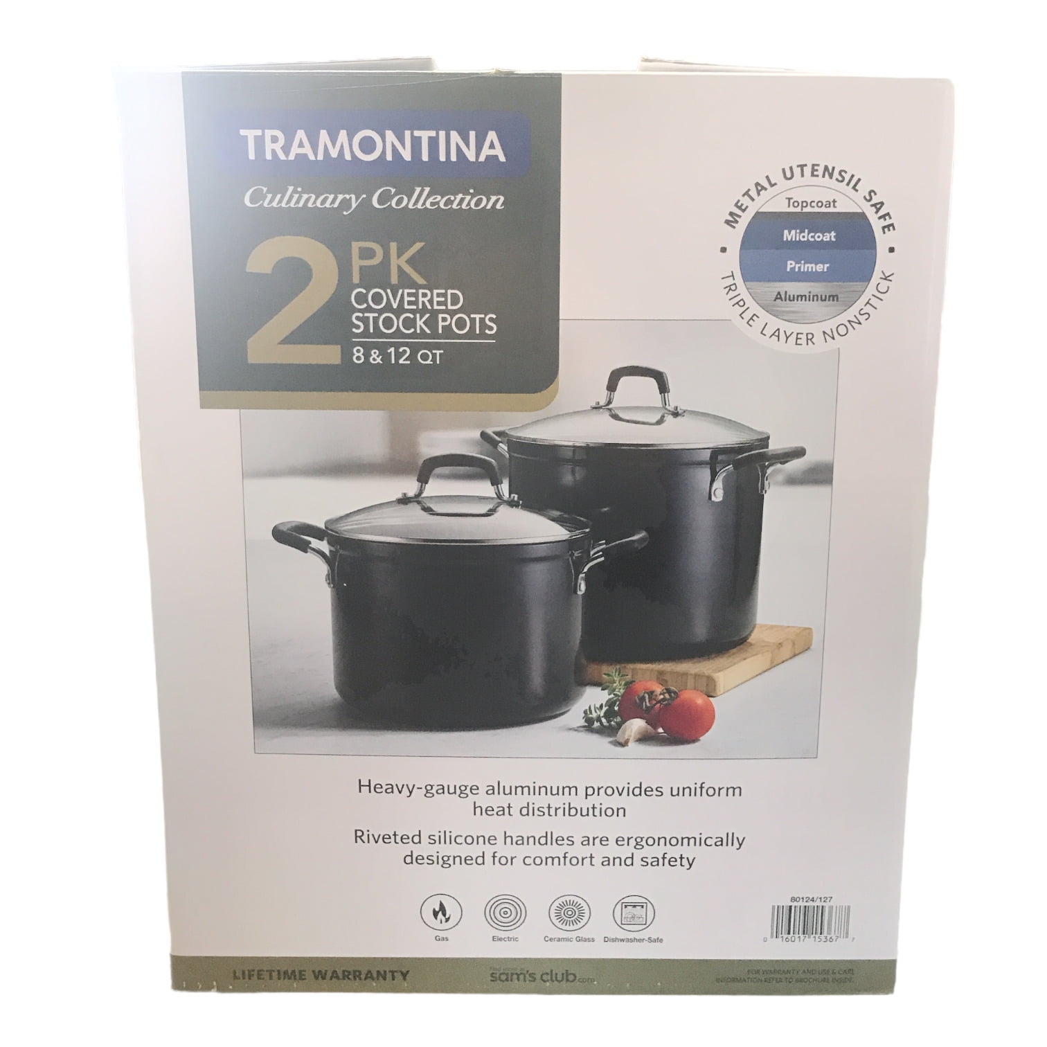 Tramontina Solar Silicone Stainless Steel Cookware Set 4 Pieces Silver