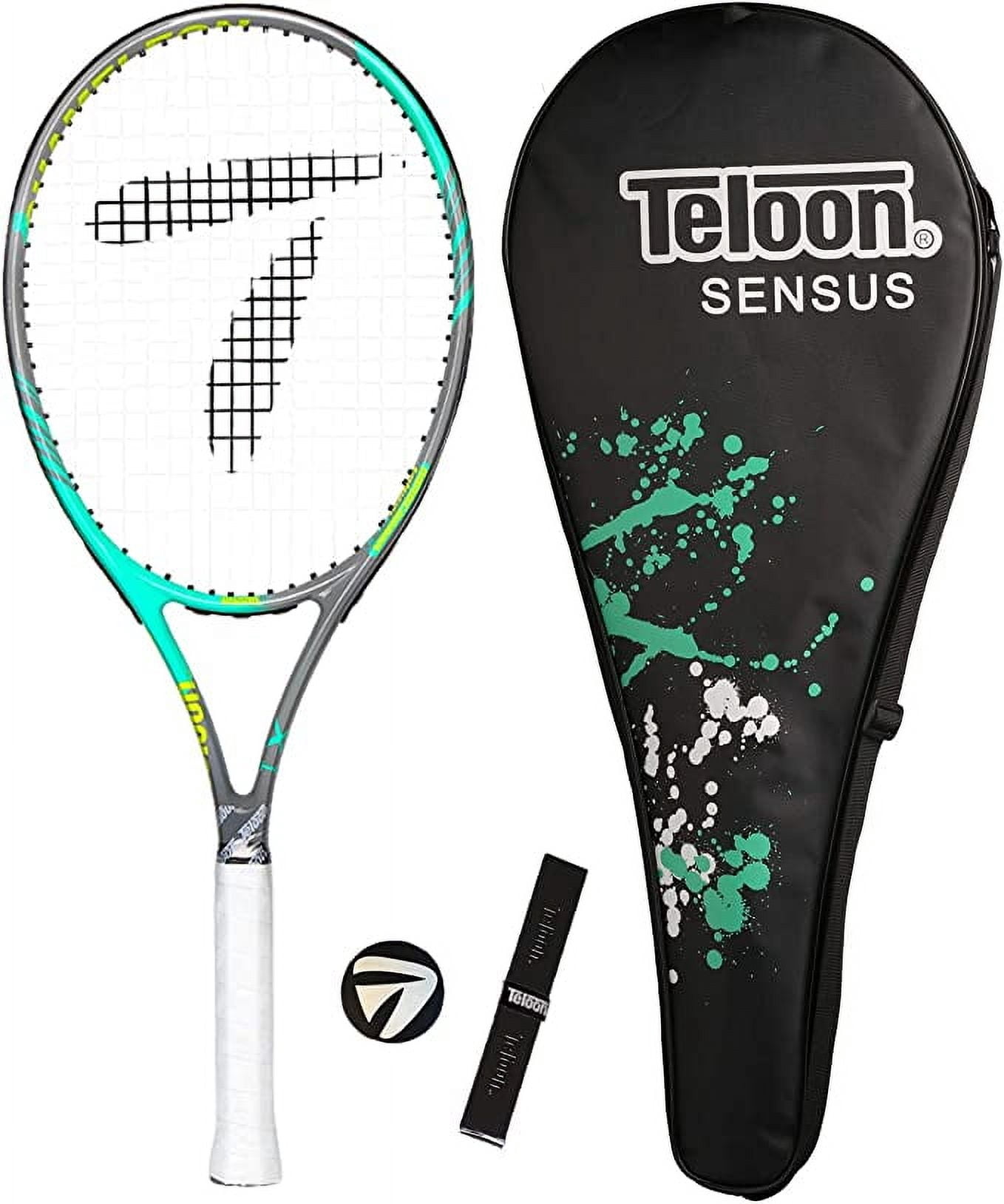 Teloon Sensus Series | Adult Tennis Racquet, Women Tennis Racket Includes Bag Cover, Shock Absorber, Tennis Grip (Pink)