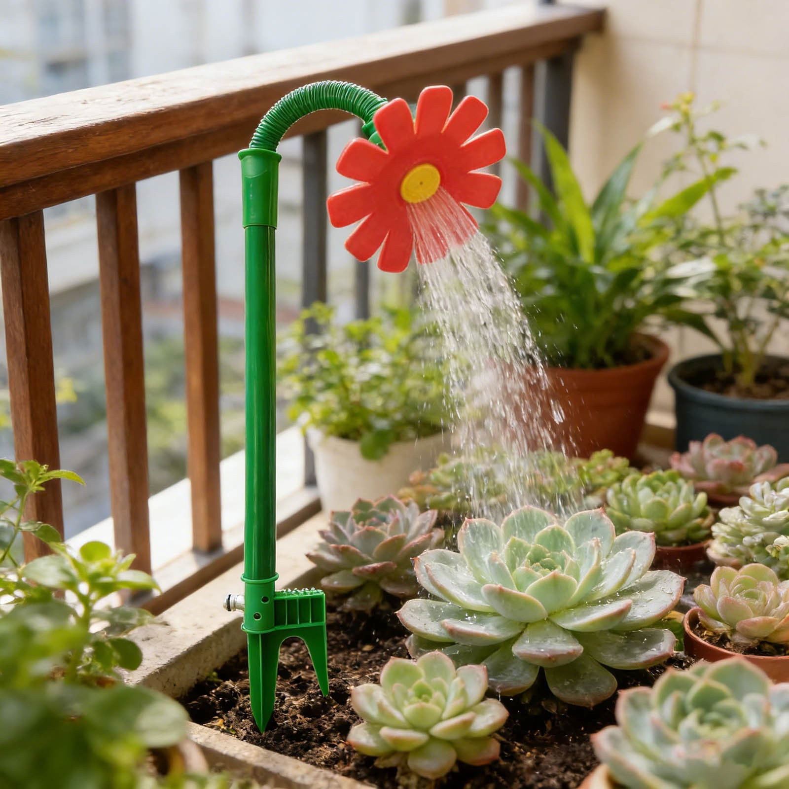 Garden Irrigation Accessory for Outdoor Yard Decoration Rotating Water Feature Sprinkler with Dancing Heads and Dynamic Spray Pattern for Garden