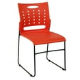 thumbnail image 2 of Flash Furniture HERCULES Series 881 lb. Capacity Orange Sled Base Stack Chair with Air-Vent Back, 2 of 11