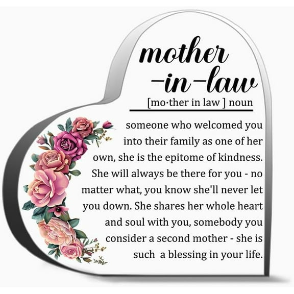 Mother In Law Gifts For Mom Birthday Christmas Gifts For Best Ever Mother In Law Definition Decorati For Friends, Gifts For Family Coworker Home Decorative Signs