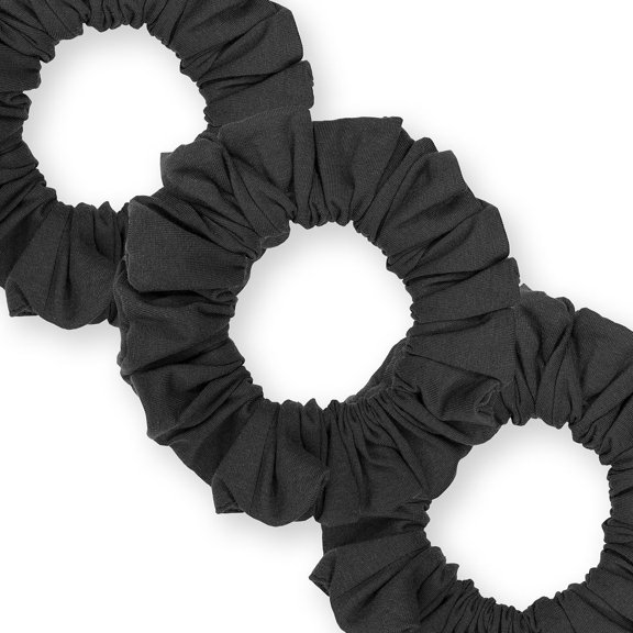 Scrunchies Cotton Knit Jumbo Size 3-Pack Ponytail Holder Made in USA Scrunchie King Charcoal
