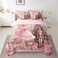 thumbnail image 2 of Homewish Kawaii Ballet Girls 7 Pieces Bedding Comforter Set,Merry Xmas Full Bedding Set,Vintage Nutcracker Pink Bowtie Gifts Fitted Sheet Flat Sheet,Ultra Soft Home Decor Reversible, 2 of 8