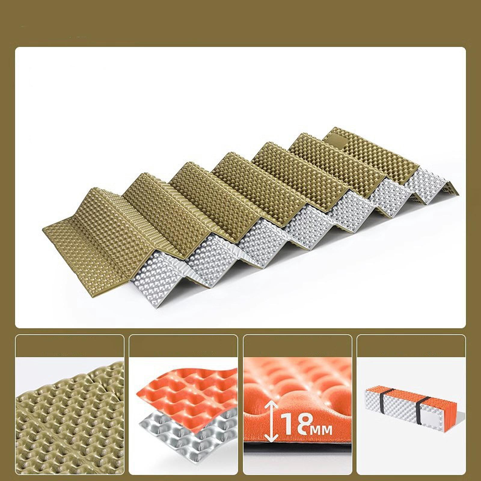 simhoa Camping Pad Mattress Indoor Yoga Mat Foldable Sleeping Pad for Backpacking Outdoor Activities Familys Friends Gatherings Tent Green