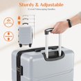 thumbnail image 5 of LIFERECORD Carry-On Luggage, 20 inch Hard Shell Rolling Suitcase for Travel Expandable Lightweight with Spinner Wheels TSA Lock, Light Grey, 5 of 10