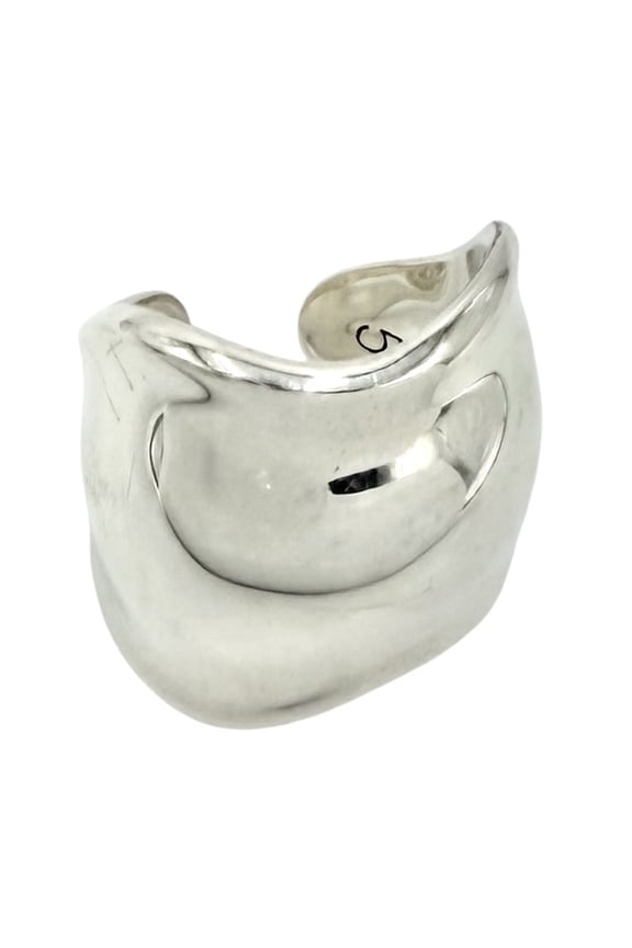 Pre-Owned Tiffany & Co. Women's Elsa Peretti Bone Cuff Ring, Size 5, Sterling Silver 925,...