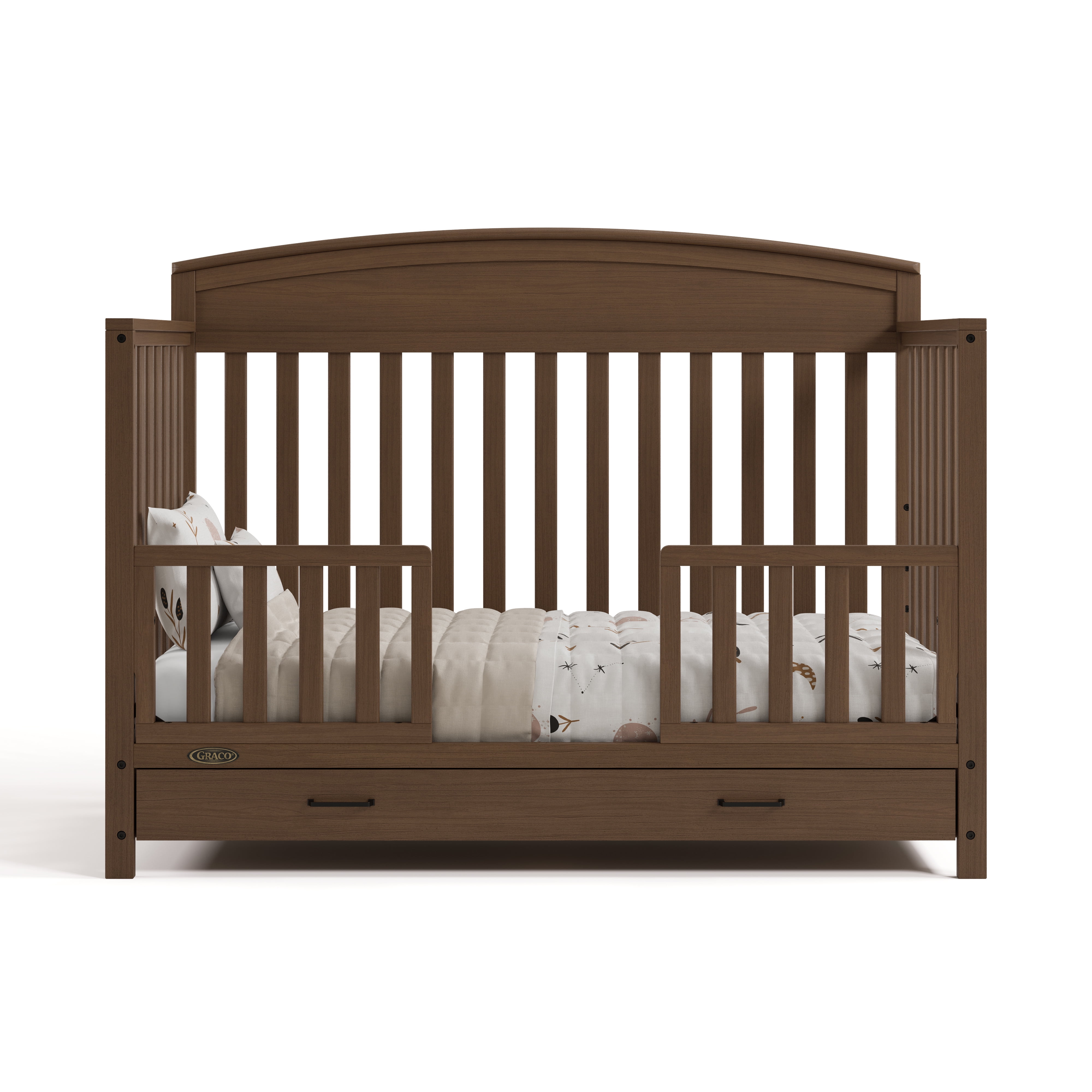 Graco Benton 5-in-1 Convertible Baby Crib with Drawer, Hazelnut