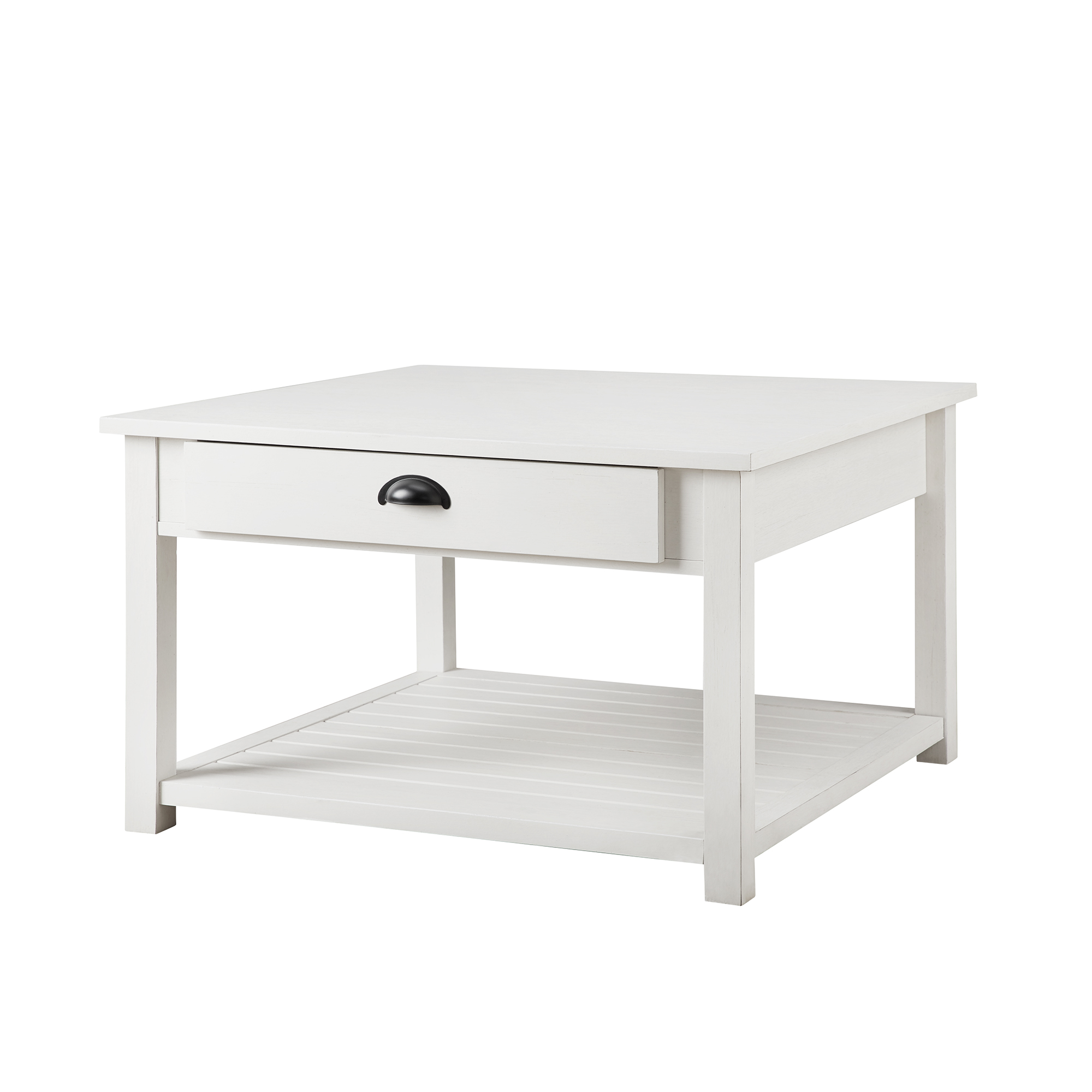 Manor Park 30 inch Square Country Coffee Table, Brushed White - image 5 of 10