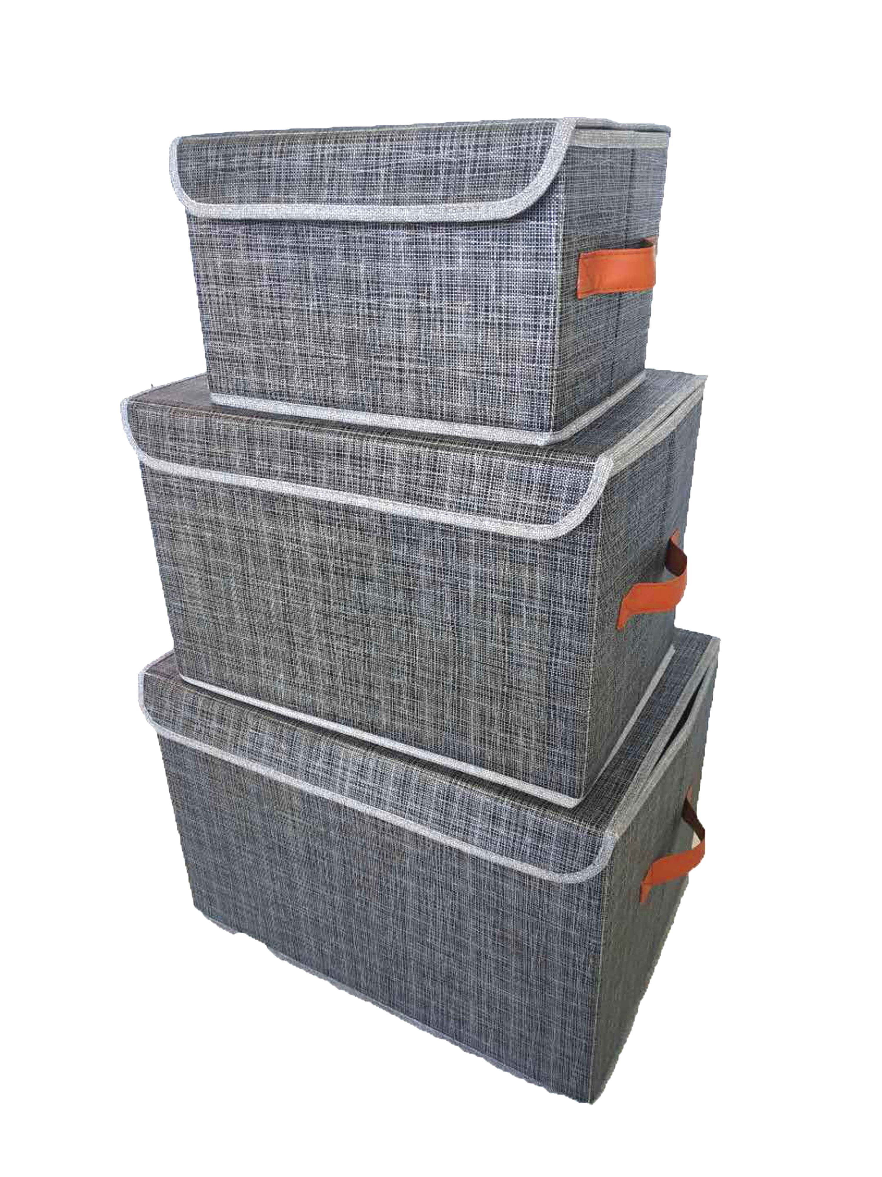 Elegant Home Fashions 15 Gallon Fabric and Plastic Storage Boxes