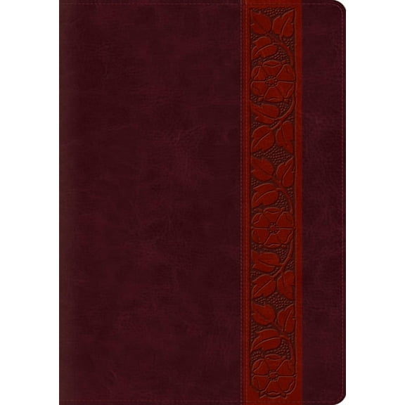 ESV Study Bible, Large Print (Trutone, Mahogany, Trellis Design, Indexed), (Hardcover)