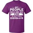 thumbnail image 2 of OXI T-Shirt - People Skills Fine Work, Basic Casual T-Shirt for Men's and Women Fleece T-Shirt Short Sleeve - Purple Small, 2 of 3