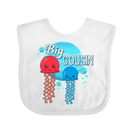 

Inktastic Big Cousin cute jellyfish Gift Baby Boy or Baby Girl Bib