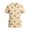 Earthy Yellow, variant on Womens Scrub Tops V Neck Cartoon Short Sleeve Medical Scrubs Easy Care Comfort Medical Uniform with Pockets, L