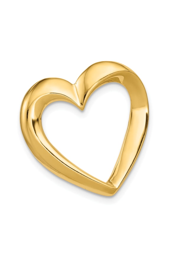 14k Yellow Gold Heart Slide