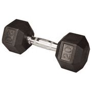 Body Solid SDR20 Rubber Coated Hex Dumbbell 20 lbs. (New)