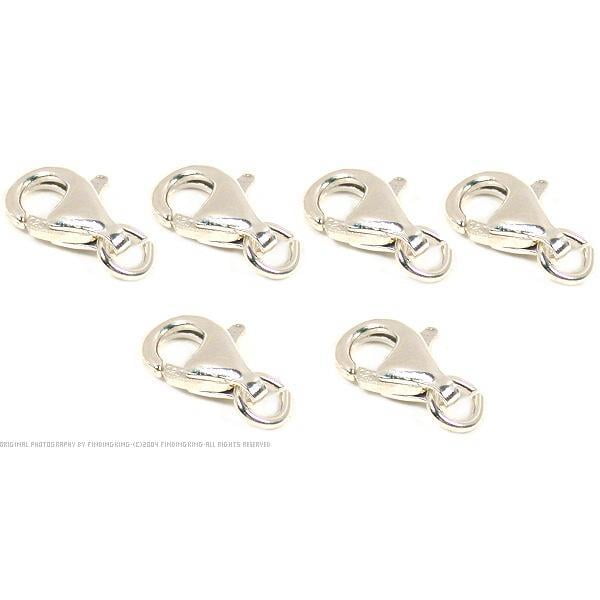 6 Lobster Clasps Sterling Silver Claw Jewelry Part 11mm
