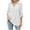 White, variant on Women's Collared V Neck Shirt Roll Up Sleeve Side Drawstring Loose Casual Top Office Daily Wear White