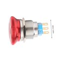 thumbnail image 3 of Interruptor de botón de parada de emergencia impermeable de 22 mm Interruptor de botón de cabeza de seta con bloqueo automático (3 pines), 3 of 8