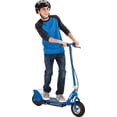 thumbnail image 3 of Razor E300 Electric Scooter - Blue, for Ages 13+ and up to 220 lbs, 9" Pneumatic Front Tire, Up to 15 mph & up to 10-mile Range, 250W Chain Motor, 24V Sealed Lead-Acid Battery, 3 of 7