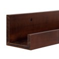 thumbnail image 3 of Kate and Laurel Levie Wood Picture Ledge Wall Shelf Set, Walnut Brown 2 Piece - 24", 3 of 6