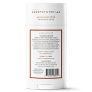 Native Deodorant, Aluminum Free, Coconut & Vanilla, Deodorant for Women and Men, 2.65 oz