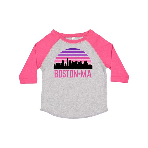 Inktastic Boston Gifts for Kids Retro Skyline Girls Toddler T-Shirt