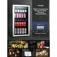 thumbnail image 6 of FOHERE 126 Can Beverage Refrigerator Cooler, 3.2 Cu.ft Mini Fridge, Wine Chiller for Bar/Office/Home, New, Reversible Door, 17.5 x 18.9 x 31.5 inches, 6 of 11