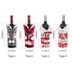 thumbnail image 3 of Funda navideña para botellas de vino - diseño de pompones tejidos en rojo, decoración festiva para hogar y restaurantes, 3 of 6
