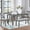Gray, variant on BSHTI 58.5" Acacia Wood & MDF 6-Piece Dining Table Set with X-Back Upholstered Chairs and Bench for Kitchen Dining Room(Oak)