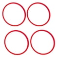 thumbnail image 4 of 4 piezas embellecedores de anillo de círculo exterior circundante de ventilación de aire acondicionado interior de automóvil rojo para 2016-2023 DENGXMXG, 4 of 5