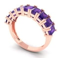 thumbnail image 2 of 2.61 ctw Wedding Band for Women - 14K Rose Gold Natural Amethyst Stackable Eternity Ring, 2 of 6