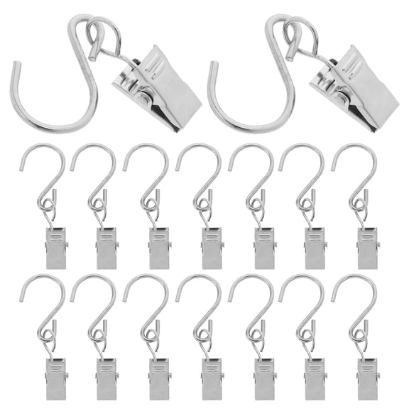 unbranded 20pcs Camper Awning Hooks iron Hanging Clips Hooks String Party Light Hooks Hanger Clips Curtain Clips for Outdoor Indoor Party Awning Lights Hanging